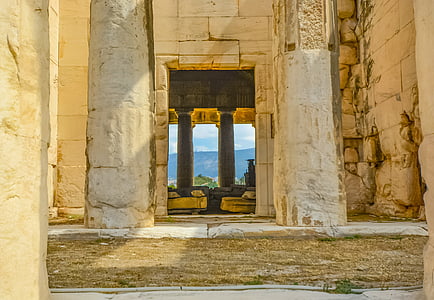greece, greek, temple, athens, ancient, architecture, landmark
