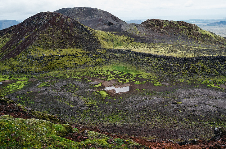 outdoor, hiking, volcano, peak, plateau, crater, nature