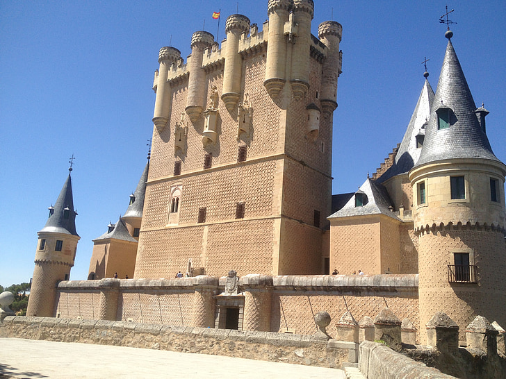 Segovia, Alcazar, anläggningsarbeten, monumentet, arkitektur, turism, Spanien