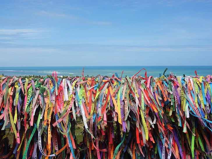 colored ribbons, tourism, brazil, summer, camp d'help, holidays