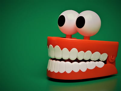 dente, dentes, olhos, brinquedos, dentista, cabeça, mordida