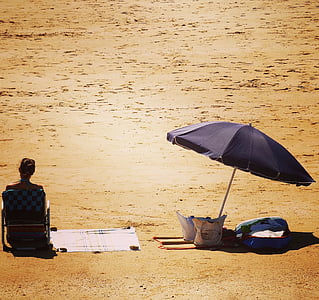 пляж, Солнце, мне?, песок, океан, Вандея