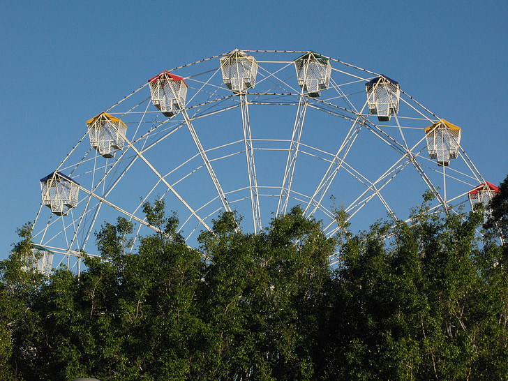 ferris wheel, amusement park, amusement park ride, entertainment, colorful, family, fun