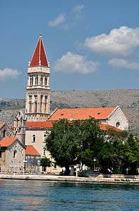 Riva, katedrālē, krastmalu, Trogir, Horvātija, UNESCO, Eiropa