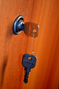 durvis, atslēgas, bloķēšana, slēgts, Atveriet, drošības, atslēgas caurums
