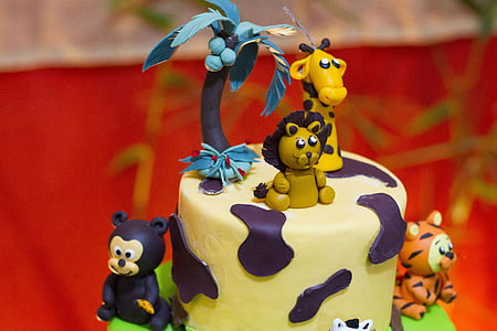 Partai, biskuit, hewan, ulang tahun, kebun binatang, ulang tahun anak, kartun