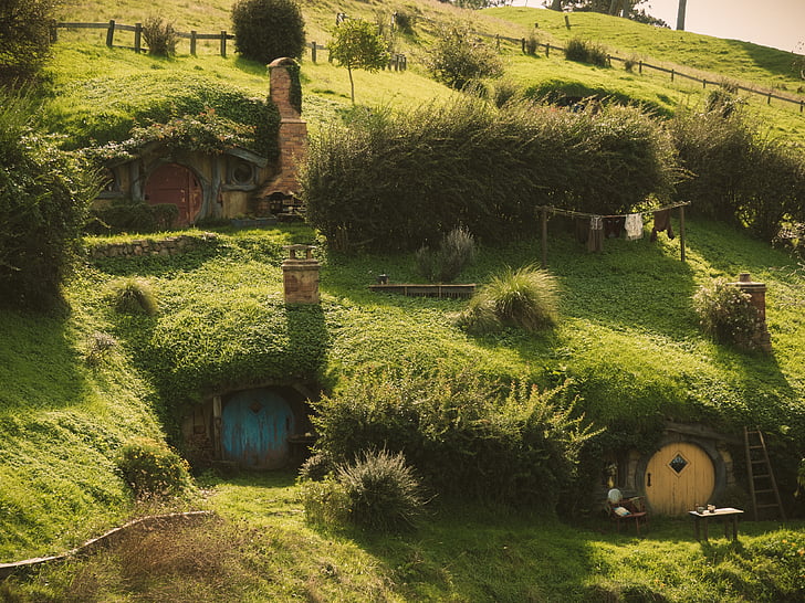 verde, erba, campo, paesaggio, Highland, natura, rifugio