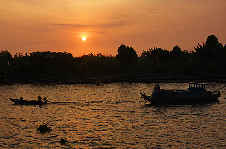 Vietnam, Mekong-Fluss, Ausflug mit dem Boot, Mekong-delta, Halong-Bucht, Boot