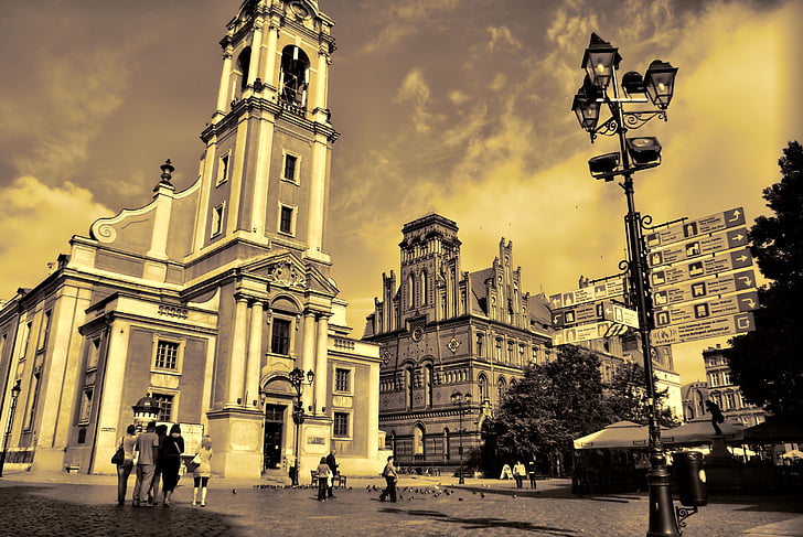 Polen, Gdańsk, kirke, byen, gamlebyen, arkitektur, monumenter