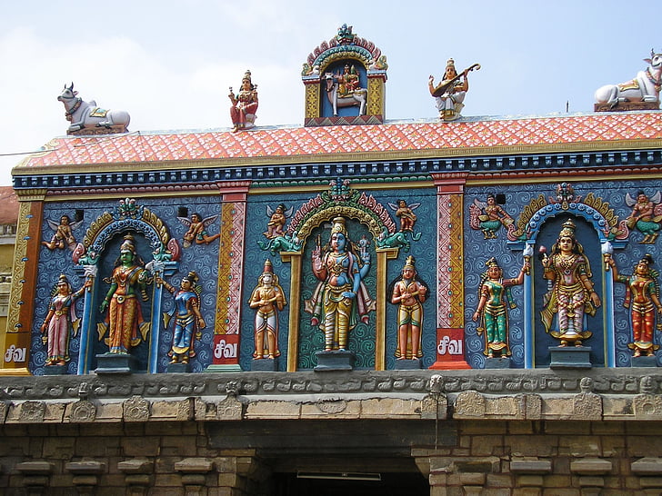 thanjavuri, India, templom, hindu, indiai, hinduizmus, tamil