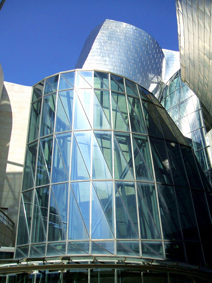 Guggenheim, Museum, Bilbao, Spanyol, bangunan, arsitektur, modern