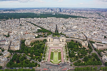 Paris, Frankrike, Eiffel, arkitektur, historia, inbyggd struktur, hög vinkel Visa