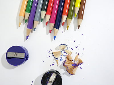 kalem, renkli, Renk, kalemtıraş, renkli kurşun kalem, Sanat, Çizim