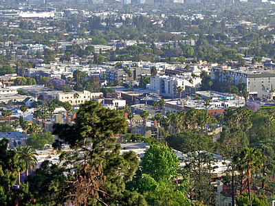 Los Ángeles, California, horizonte de los Ángeles, ciudad, urbana, viajes, paisaje urbano