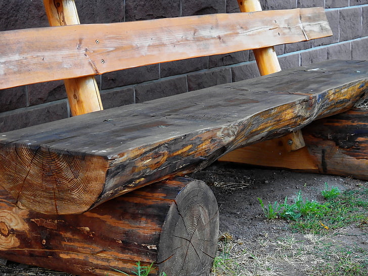 bank, wooden bench, bench, rest, nature, seat, click