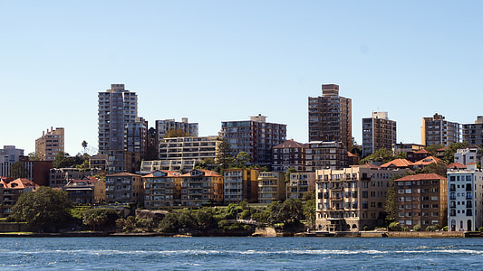 sydney, buildings, harbor, australia, architecture, city, landmark