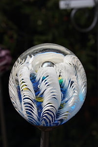 Стеклянный шар, стекло, о, прозрачный, красочные, очистить, мяч