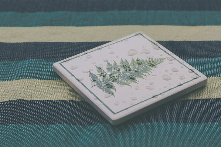 green, tree, printed, tile, cloth, pocket, book