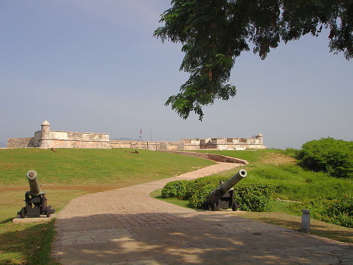 Fort, Castle, Santiago de Cubában, Kuba, el castillo del morro, Guns, híres hely