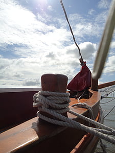 barco à vela, mastros, schifftsau, cordame, bota, vela, mar