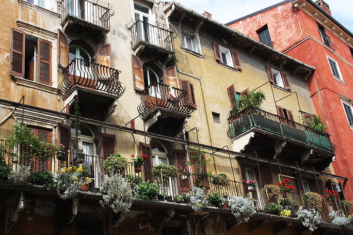 Verona, város, Olaszország, turizmus, színek, Kilátás, utca-és városrészlet