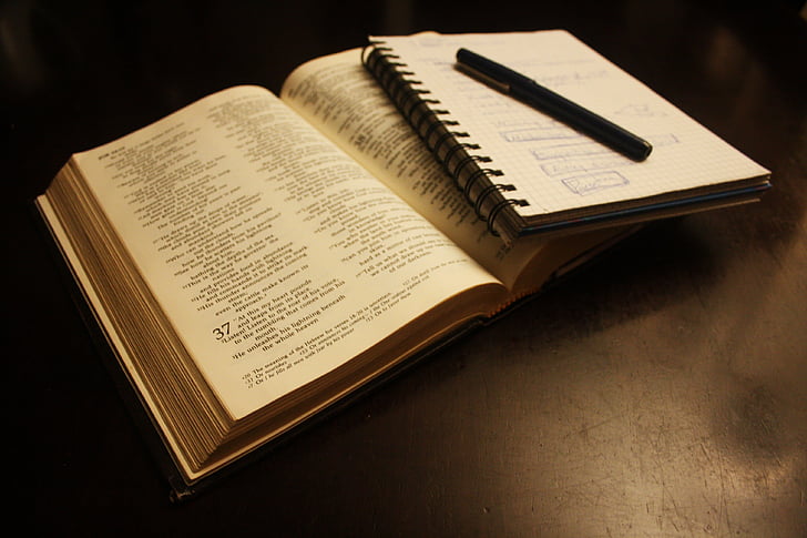 könyv, Biblia, szöveg, irodalom, kereszténység, régi, tanulmány