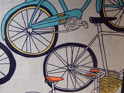 bicyclettes, vélo, transport, roues, deux roues, bleu, matériel