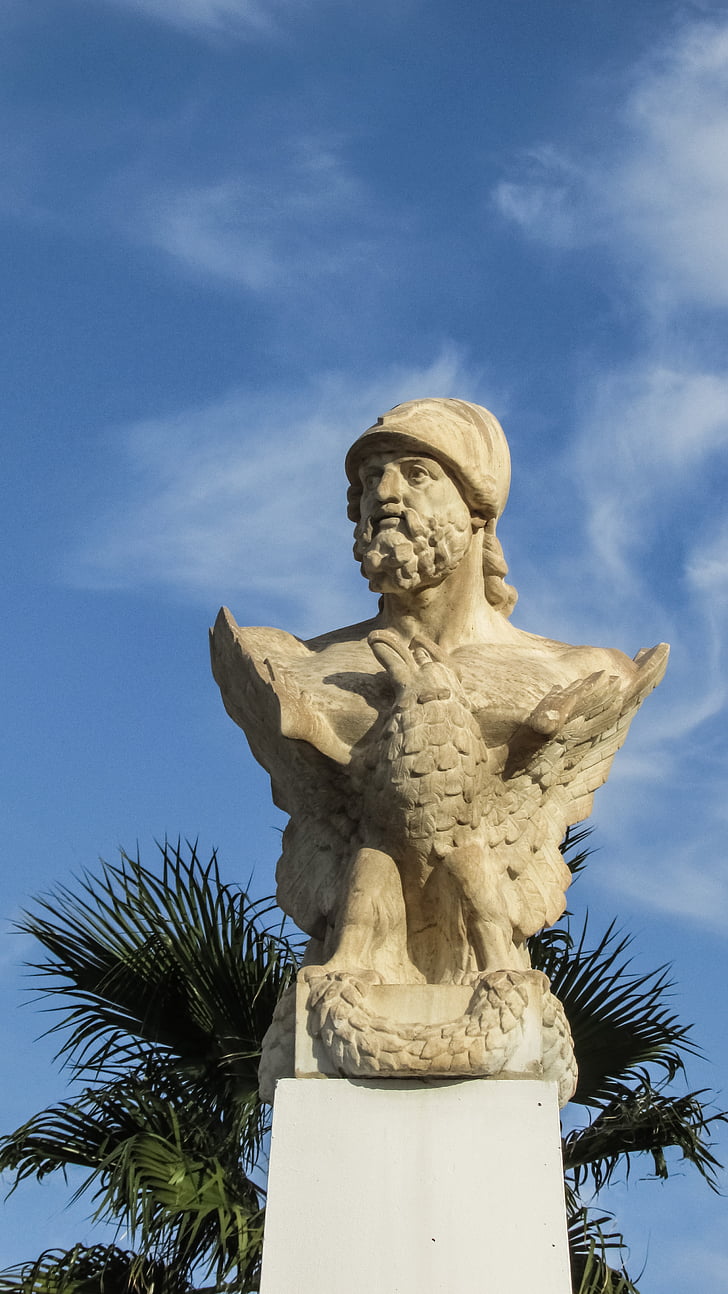 Cypern, Larnaca, Kimon athenian, grundlægger, buste
