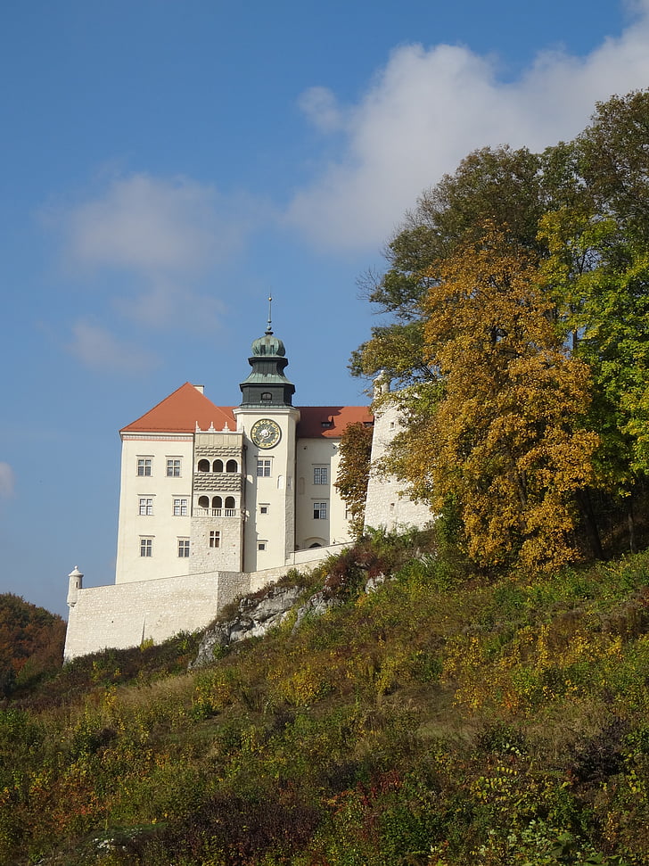 Pieskowa skała castle, slott, byggnad, Polen, monumentet, museet, arkitektur