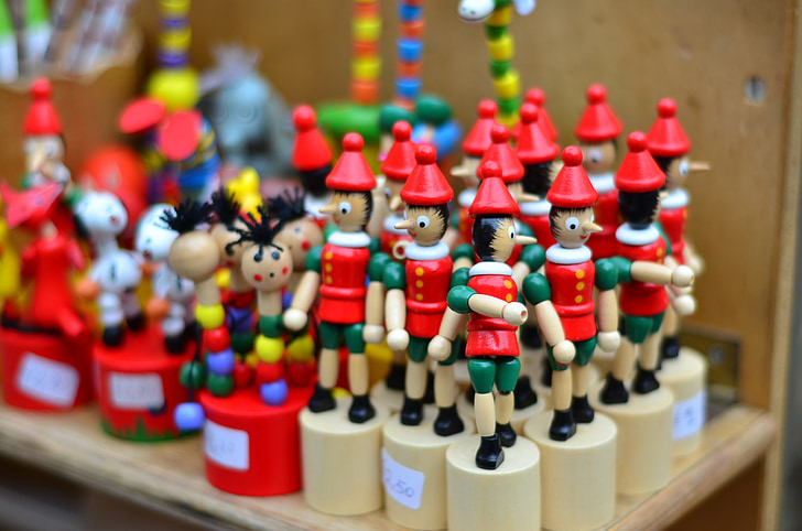 Pinocchio, cửa hàng lưu niệm, búp bê bằng gỗ, con rối, ý, Châu Âu, Roma