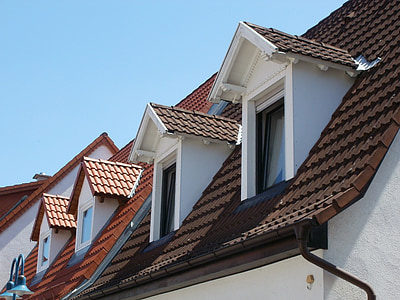 dormer windows, roof, house, home, architecture, exterior, construction