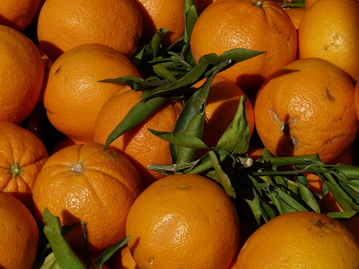apelsiner, Orange, frukt, citrusfrukter, vitaminer, mat, Mogna