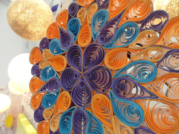 Mandalas, farver, spiraler, design, farve