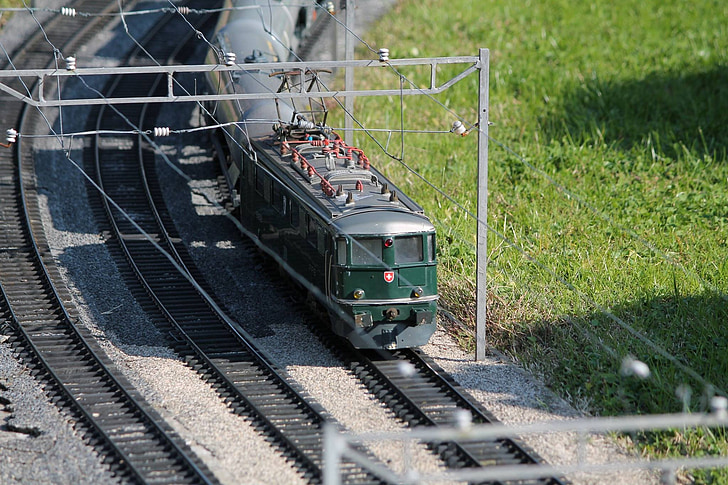 modell, a vonat, Swissminiatur, Melide, Svájc