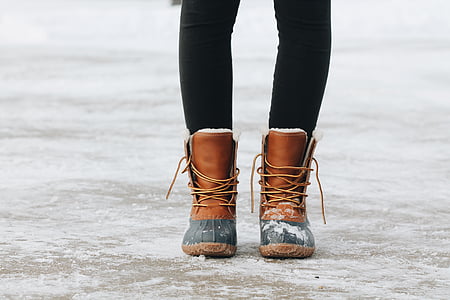 čizme, modni, obuća, na otvorenom, cipele, snijeg, nositi