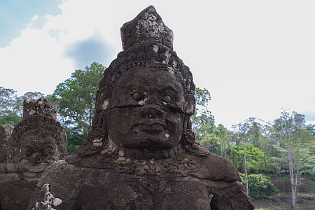 Cambogia, Angkor, Angkor wat, scultura, complesso del tempio, Khmer