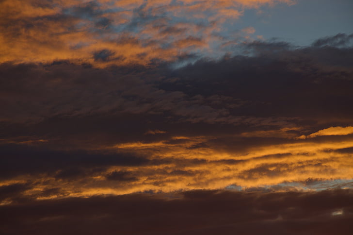 sky, clouds, afterglow, nature, cloud - Sky, sunset, weather