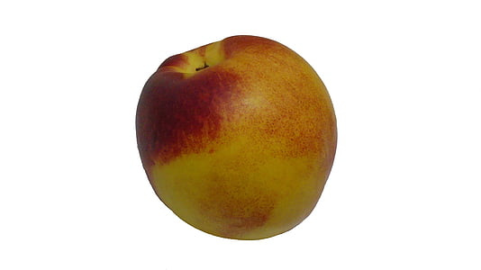peach, fruit, white background, ripe fruit, red peach, apricots, food