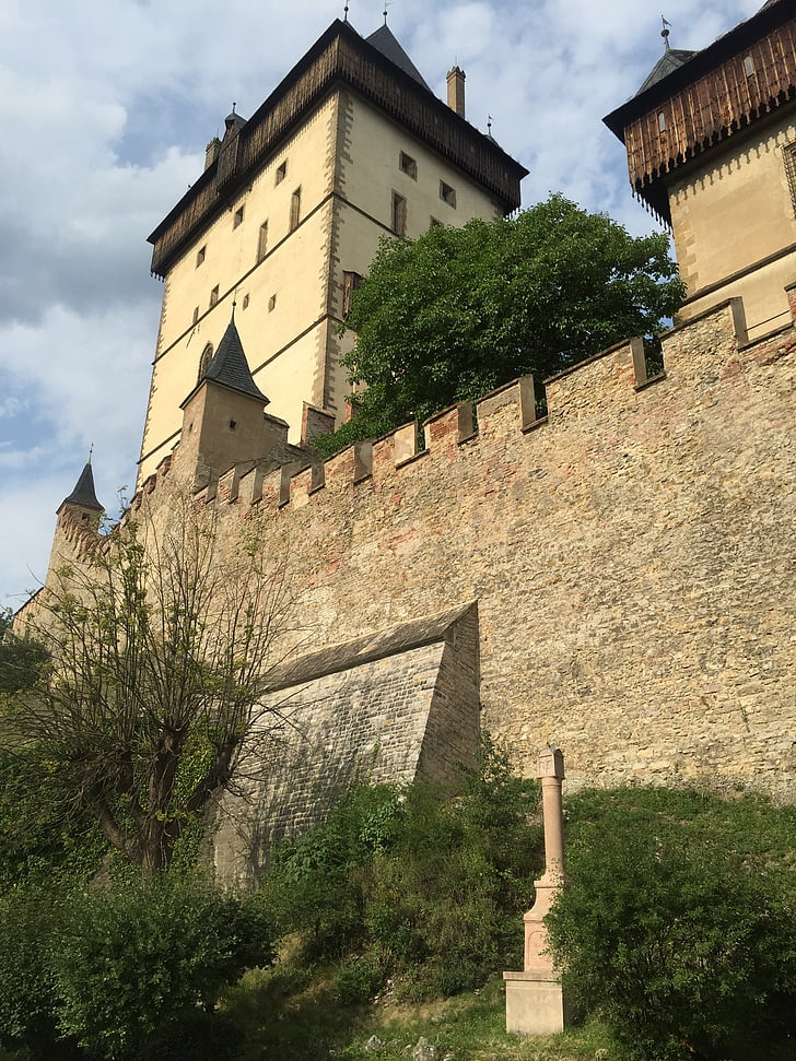 Karlstejn, Castle, kekuatan, dinding, arsitektur, Menara, Eropa