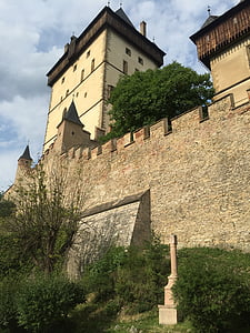 Karlstein, Schloss, Stärke, die Wände der, Architektur, Turm, Europa