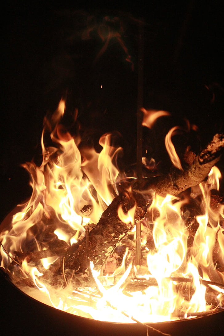 fire, flame, blaze, hot, heat, danger, bonfire