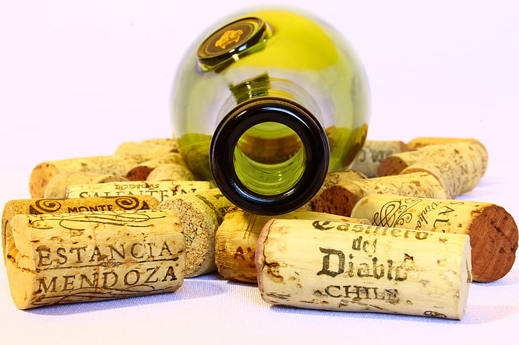 vynas, kamščiai, butelis, tuščias, naudojamas, fono, Ribotosios spartos