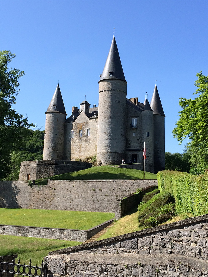 dvorac vêves, Dinant, Belgija, dvorac, srednji vijek, zgrada, očuvanje povijesne