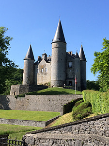Zamek vêves, Dinant, Belgia, Zamek, Średniowiecze, budynek, konserwatora zabytków