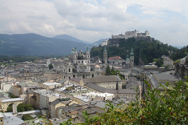 Salzburg, Rakúsko, pevnosť, pamiatka, atrakcia