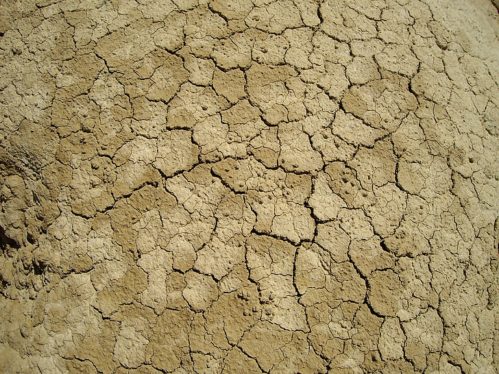 desert, ground cracked, drought, summer