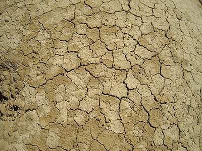 désert, sol fissuré, sécheresse, été