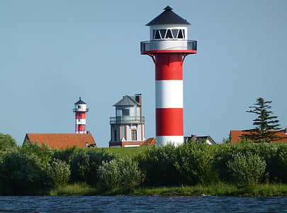Lighthouse, Beacon, navigering, maritima, Elbe, Daymark, Frakt