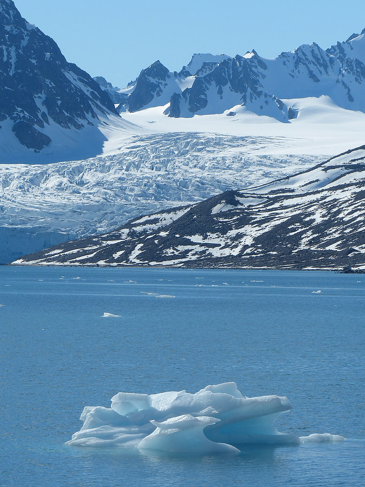 spitsbergen, glacier, polar region, icebergs, cold, arctic
