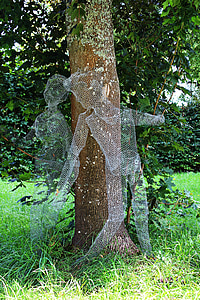 umjetnost, Adam i Eva, žičana mreža, priroda, metala, žica, drvo